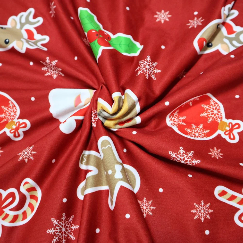 Kureas рождественское женское платье размера плюс с длинным рукавом v-образным вырезом Макси платье Рождественская мода принт с карманом красный черный синий XL-4XL