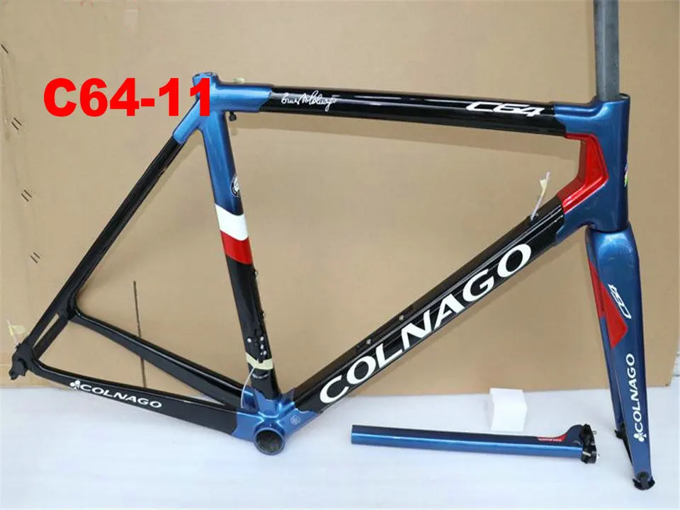 Colnago C64 художественный декор белый черный золотой BDWH Глянцевая карбоновая рама для дорожного велосипеда - Цвет: C64-11