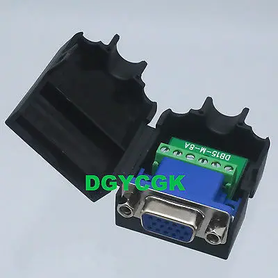 

DHL/EMS 20 Sets*DB15 D-SUB VGA female 15-Pin Terminal Breakout Plastic cover nut 3+2 BLACK -h2