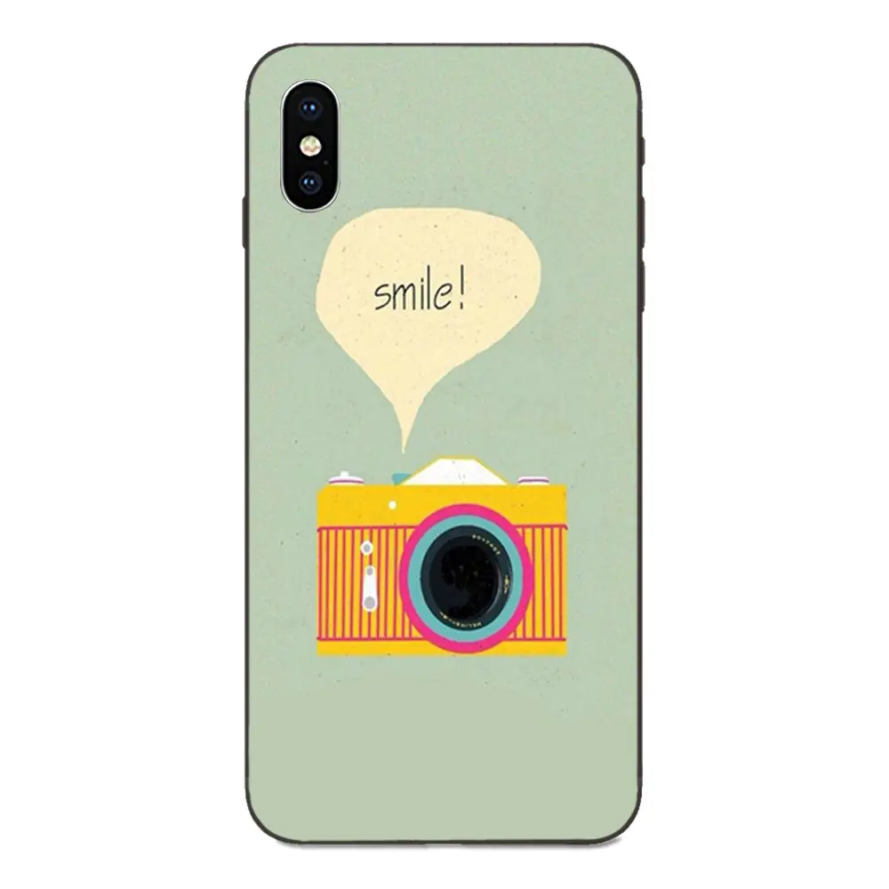 Цитаты улыбка камера минималистский для Galaxy C5 C7 J1 J2 J3 J330 J5 J6 J7 J730 M20 M30 Ace Core Max Mini Plus