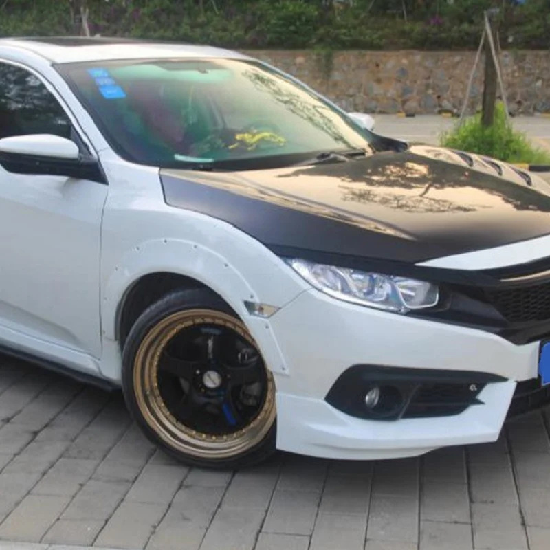 Для HONDA CIVIC переднее колесо для бровей+ заднее колесо для бровей for16-18 Honda Civic10TH окруженный широким колесом для бровей Комплект Авто