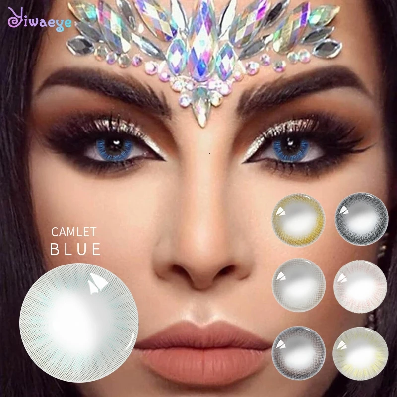 2Pcs/1Pair Colored Contact Lenses For Eyes Beauty Pupil Soft Makeup Halloween Party Ladies Sexy Cosmetic Lentes | Красота и здоровье