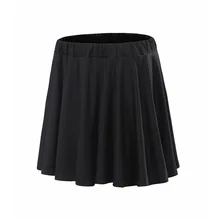 Быстросохнущие спортивные юбка Для женщин однотонные Цвет плиссированная юбка теннисная Воланы тренировочный Юбочная подкладка анти-экспозицию разделенная на лыжах