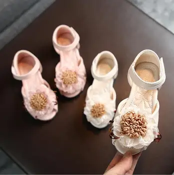 

Hot SALE Children's Sandals Girls Sweet Soft Large Flower Fish Mouth Sandals Fashion Cute High Quality Kids Beach Shoes