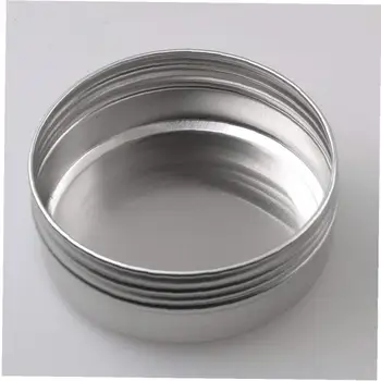 

24 PCS Aluminum Box 15 ml Round Cosmetic Lip Balm Tin Cans with Screw Thread Lid for Powder Eyeshadow Hair Wax Ointment Makeup