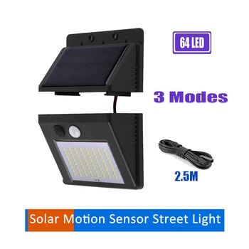 

Solar Lights Outdoor 64/30 LEDs PIR Motion Sensor Activated Separable Light for Garden Security Waterproof Wireless Wall Lamps o