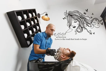 

Cosmetics Beauty Salon Nail Girl Woman Wall Stickers Vinyl Decal Pattern Single-piece Package Modern Mirage of Beauty Plastic
