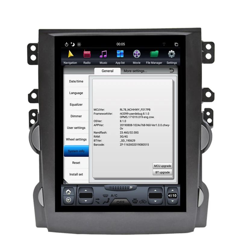 Excellent NAVITOPIA 10.4inch 4G+64GB Tesla Style Vertical Screen Android 8.1 Car DVD GPS Navigation for Chevrolet Malibu 2012-2015 5