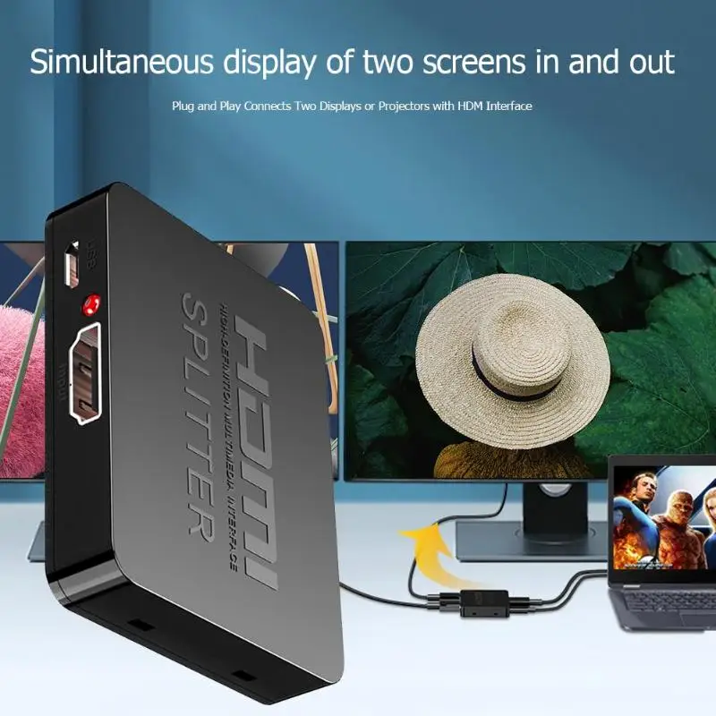 4K HDMI сплиттер конвертер HD 1080p видео HDMI коммутатор 1 вход 2 выход усилитель двойной дисплей для HDTV DVD PS3 Xbox PS3/4/5
