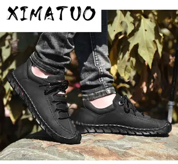 

Men's Leather Casual Shoes Moccasins Men Loafers Brand Spring New Fashion Sneakers Male Boat Shoes Suede Krasovki Big Size 38-48