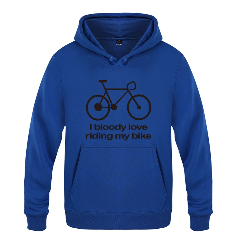 I Bloody Love Riding My Bike-Cyclist Gift толстовки мужские мужские пуловеры флисовые толстовки с капюшоном - Цвет: LAY HET