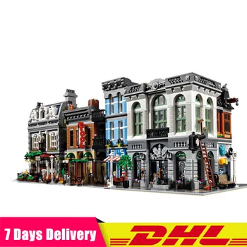 

Brick Bank Parisian Restaurant Detective's Office Model Building Kits Blocks Bricks Toy Compatible 10251 10197 15001 15010 15011