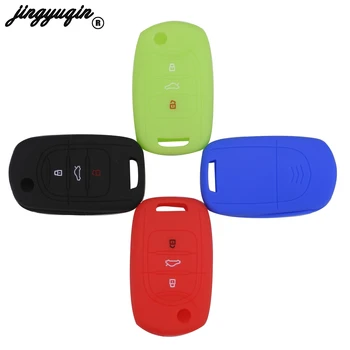 

jingyuqin 30pcs/lot 3 Buttons for SGMW Wuling HongGuang S Macro Light S1 FOB Auto Car Key Silicone Key Case Cover