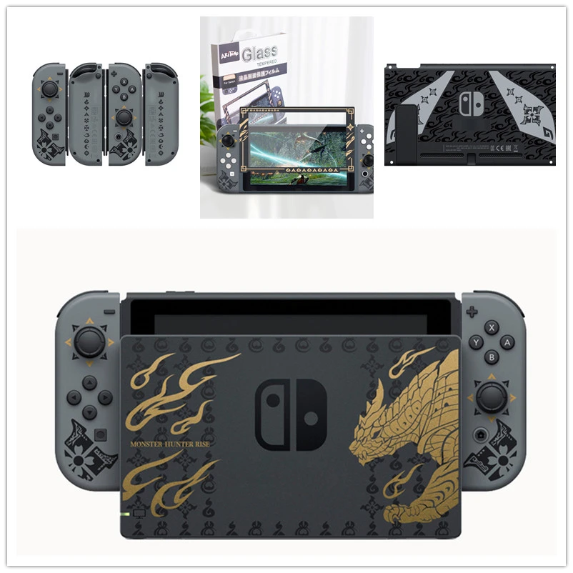 Replacement Shell For Nintendo Switch Limited Monster Hunter Rise Console Joy Con Housing Case Charging Base Tv Dock Case Cover Replacement Parts Accessories Aliexpress