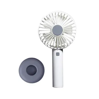 

Donuts Charging Small Fan Desktop Mute Handheld Usb Fan Mini Portable Night Light Small Fan Plastic Ordinary Circle