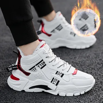 

Men's Boots Thick Bottom Non-slip Warm Winter Shoes for Men Fur Warm Ankle Snow Boots Footwear Male Sneakers Zapatos De Hombre