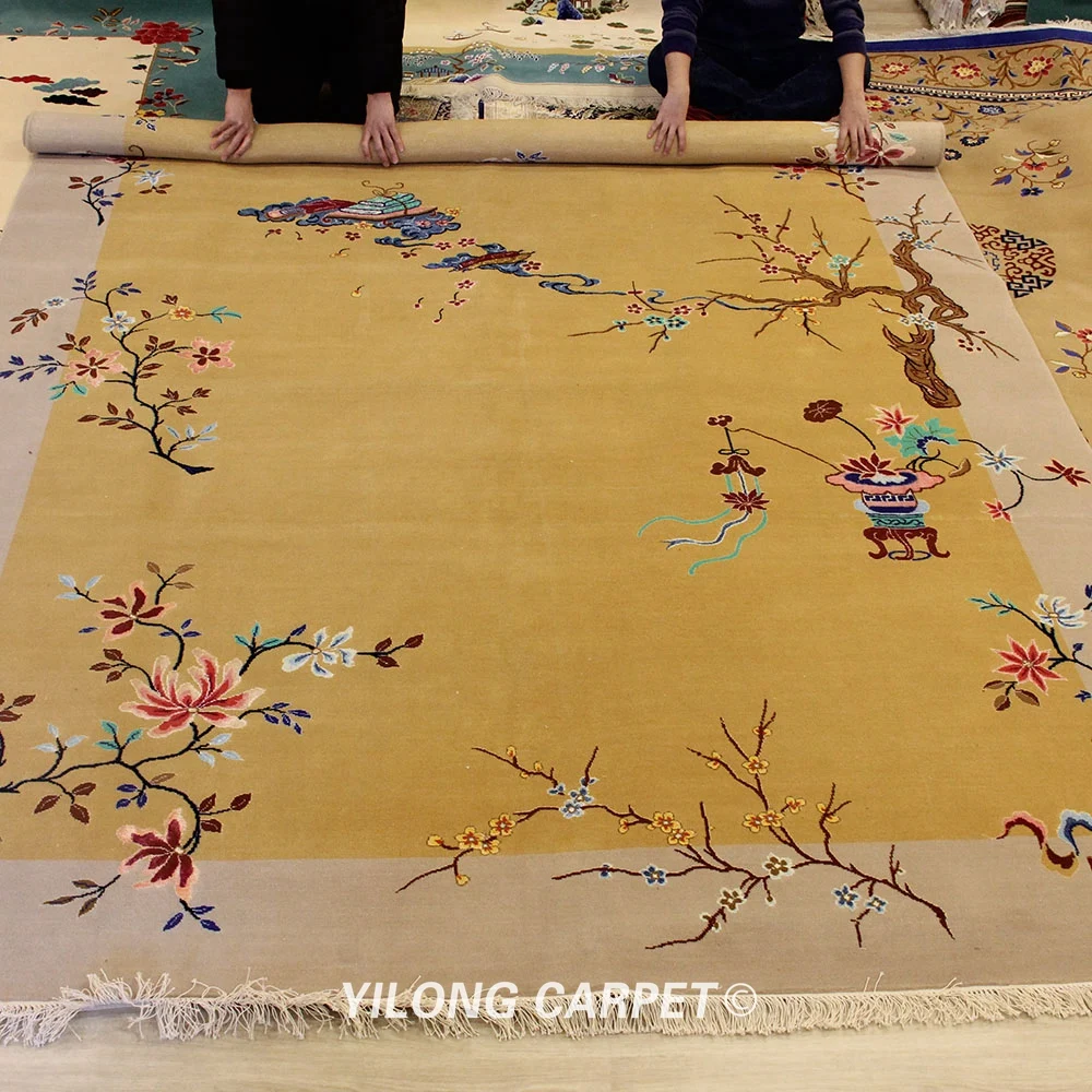 YILONG 6 'x 9' декоративный ковер ручной работы китайские резные шерстяные коврики
