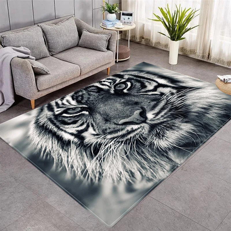 ZebraSmile Tapete de baño de tigre 3D para baño, bonito tapete de baño de  dibujos animados, antideslizante, redondo, absorbente, alfombra redonda y