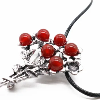 

Free Shipping Red Stone Alloy Necklace Adjustable Retro Sweater Pendent Summer New Accessories