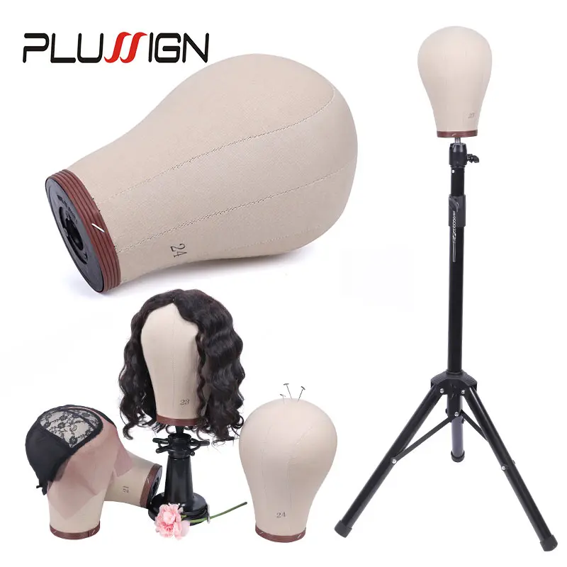 Hot Sale Block-Head Stand Mannequin-Head Canvas Wigs-Display-Styling 24inch 21 Big Cork with 50pcs NRwoeyp6MQZ