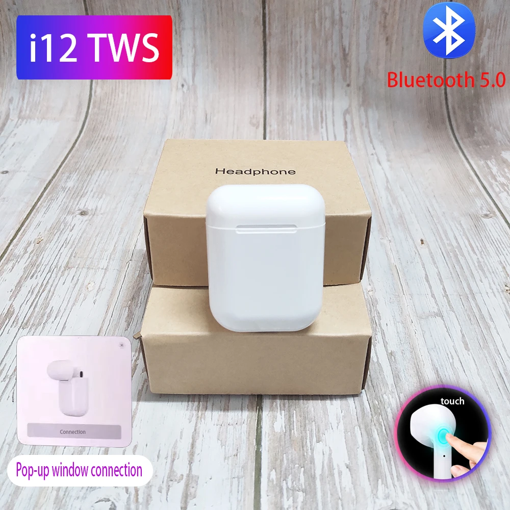 

i12 tws Bluetooth Earphone Pop up Mini Wireless headset PK i11 i30 i80 i200 tws Bluetooth 5.0 Stereo Bass Earphone