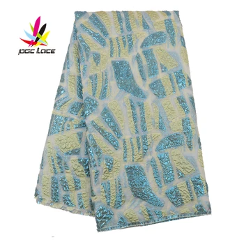 

Original Flowers Colored Wedding Dresses High Quality Nigerian Lace Brocade Net Africa Fabric Mesh Tulle Latest AMY2980B