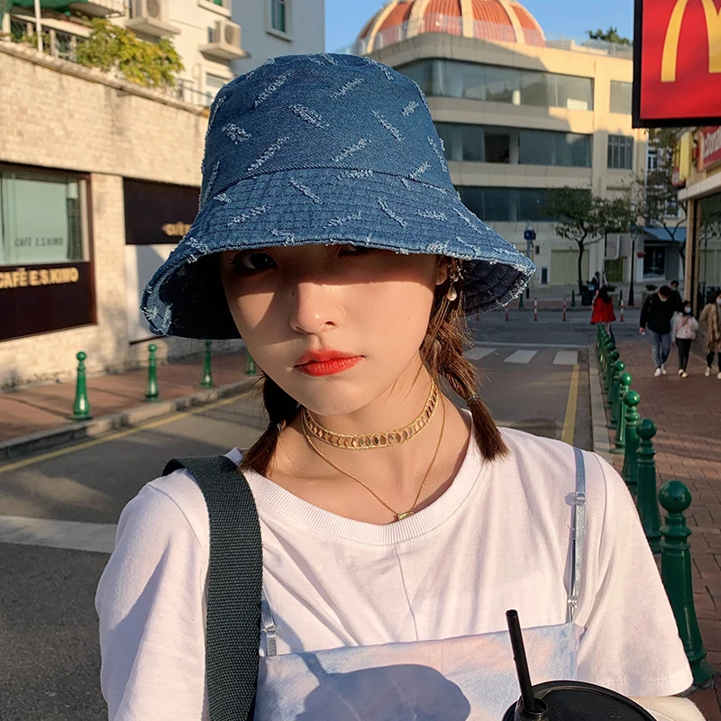 Denim with Hole Bucket Hat Children 