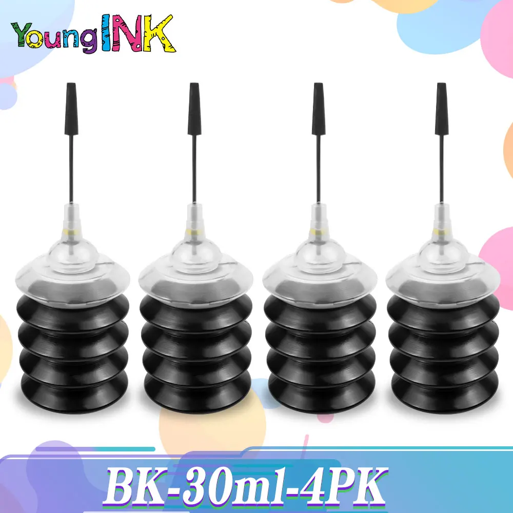 4BK Universal 30ML Bottle Dye Ink Black Refill kit Replacement For HP Canon Brother Epson Printer | Компьютеры и офис