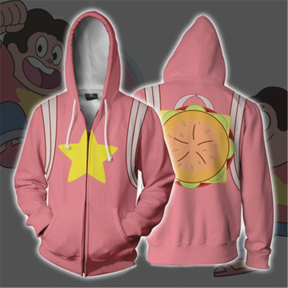 

Anime Steven Universe Cosplay Steven Quartz Universe Hoodie Costume Top Sweatshirt Jacket Coats Halloween Costumes