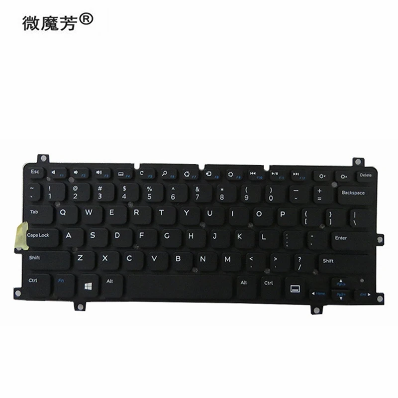 US клавиатура для ноутбука DELL 3157 3152 inspiron 11 3000 2-в-1 черный без рамки английская модель