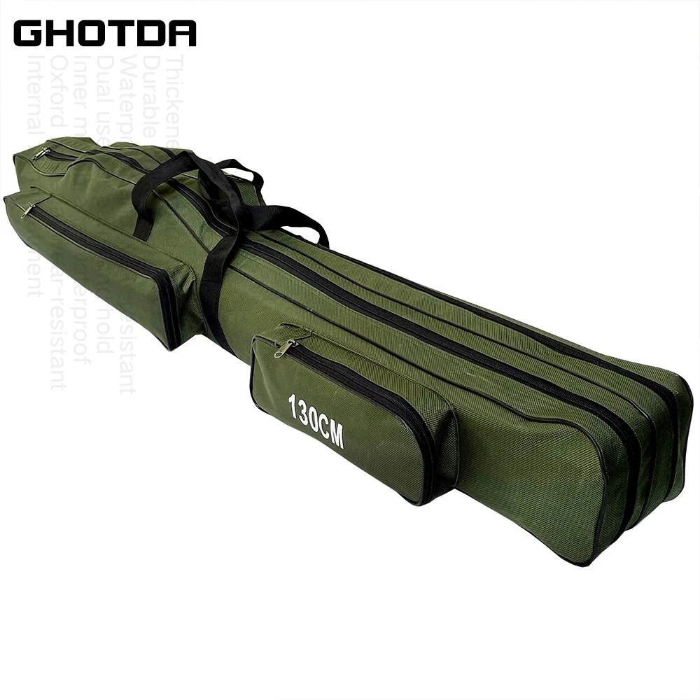 Portable Waterproof Foldable Fishing Rod Carrier Fish Pole Tools Storage  Bag Case 150/130/120/110CM