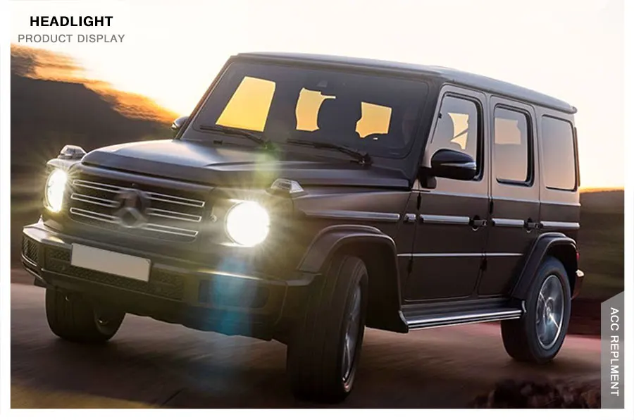 2 шт. светодиодный фары для Mercedes-Benz G-Class 2007- светодиодный автомобильный фонарь ангельские глазки полный светодиодный противотуманный фонарь светодиодный дневные ходовые огни