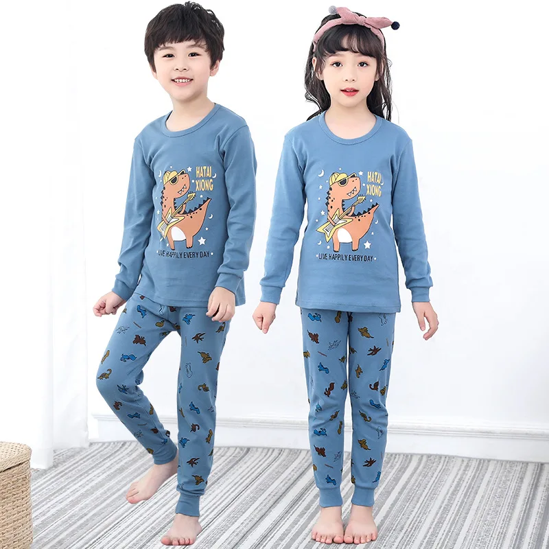 Осенние детские пижамы; детская одежда для сна с длинными рукавами и рисунком; костюм для маленьких девочек; милые детские пижамы; домашняя одежда для мальчиков - Цвет: Y-15