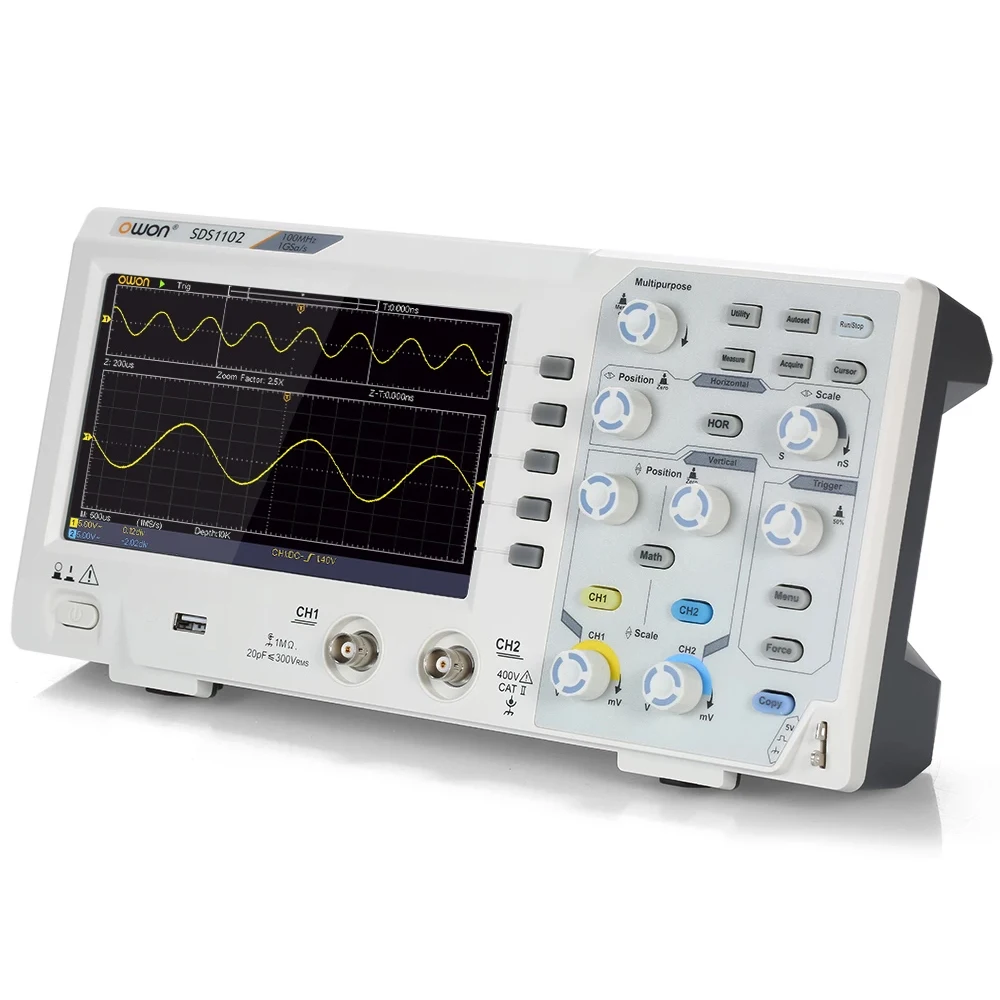 OWONSDS1102Oscilloscope2ChannelDigitalOscilloscopes100MHZ