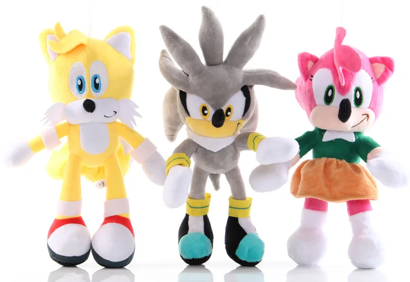 30cm Sonic Plush Toys Doll Black Blue Shadow Sonic Plush PP Cotton Soft Stuffed Toy for Kids Children Birthday Gifts
