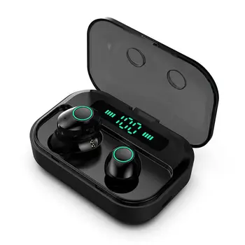 

Wireless Headphones Bluetooth TWS 5.0 Sports Stereo with power LED display Earphones For huawei iPhone IPX7 waterproof Headset