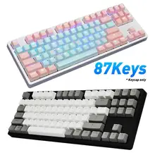 

Key Cap 87Pcs/Set PBT Color Matching Light-proof Mechanical Keyboard Keycaps Replacement Gaming Keyboard Computer Accessories