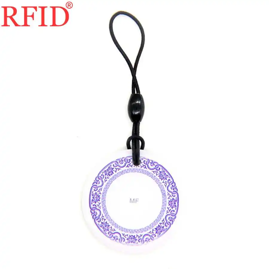 UID S50 1K 13 56 mhz перезаписываемая IC карта сменный NFC Брелок с кольцом RFID Круговой