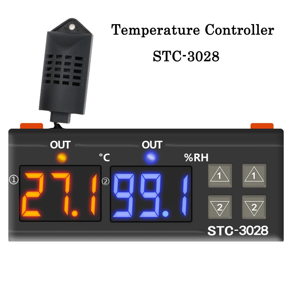 

STC-3028 Thermostat Temperature Controller Humidity Control Thermometer Hygrometer Controller Thermoregulator 12V/24V/220V