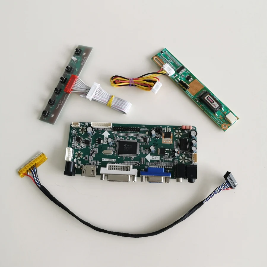 Для CLAA154WP04A CLAA154WP05 LVDS 30Pin CCFL M. NT68676 плата контроллера ЖК-монитор панель HDMI+ VGA+ DVI 1440*900 15," комплект
