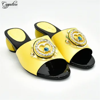 

Graceful Wedding/Party High Heel Sandals African Pumps Shoes With Stones 88-14 Heel Height 5.5CM