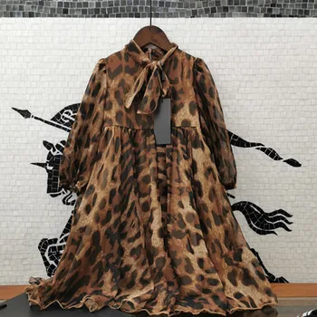 

Girls' Leopard Print Holiday Dress