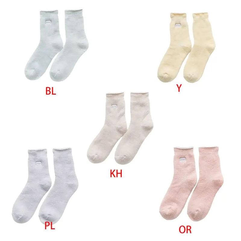 1 пара теплых зимних носков для женщин и девочек толстые шерстяные носки без пятки средней длины дамские мягкие теплые носки в повседневном стиле
