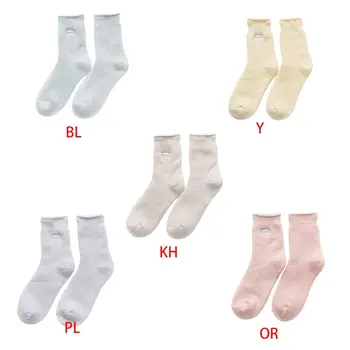 

1 Pair Women Girls Winter Warm Socks Thick Wool Inner Mid-long Tube Socks Slippers Lady Casual Style Soft Foot Warmer Hoisery