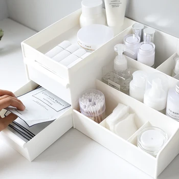

Ins Simple Drawer Cosmetics Storage Box Dormitory For Skin Care Product Dressing Box Student Desktop Storage Organizer