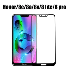 Vidrio Protector de pantalla Honor 8c 8 Lite para Huawei 8x 8a 8 Pro 8lite X8 C8 vidrio templado Huawei Honor 8 vidrio ligero(China)