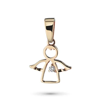 

Pendant in yellow gold with a diamond