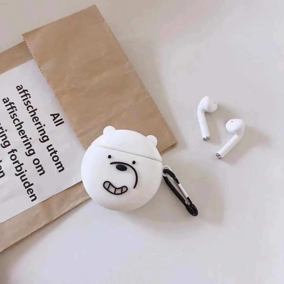 3D силиконовый Bluetooth беспроводной чехол для наушников для AirPods 2 чехол Чехол с милой собачкой для Apple Air Pods чехол аксессуары ремешок - Цвет: 670-B