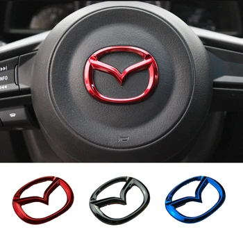 

1pc Steering Wheel Label Sticker Replacement Emblem for Mazda Atenza Axela CX4 CX5 Stainless Steel ABS Interior Auto Decoration