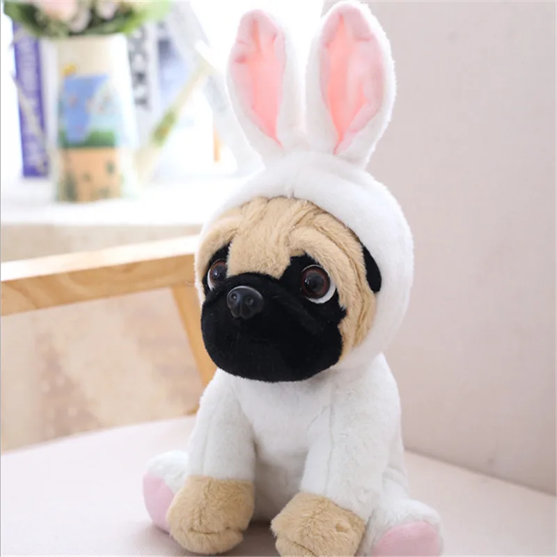 Rabbit Новая плюшевая игрушка Мопс Милая в виде животного мягкая набивная кукла собака Косплей динозавр слон дети игрушки День рождения Рождественский подарок для детей - Цвет: Rabbit